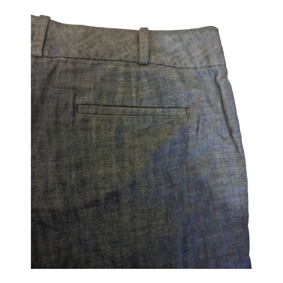 TALBOTS Dark Chambray Cotton Shorts - Size 6 - Picture 5 of 7